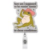Rootin' Tootin' Badge Reel, Funny Cowboy Frog Retractable Badge Holder