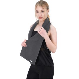 EOC Evolution of Cotton Sports Towel, 30 x 130 cm, Dark Grey, 100% Cotton, Oeko-Tex Certified, Extremely Absorbent & Quick-Drying, Ideal for Fitness, Gym & Yoga
