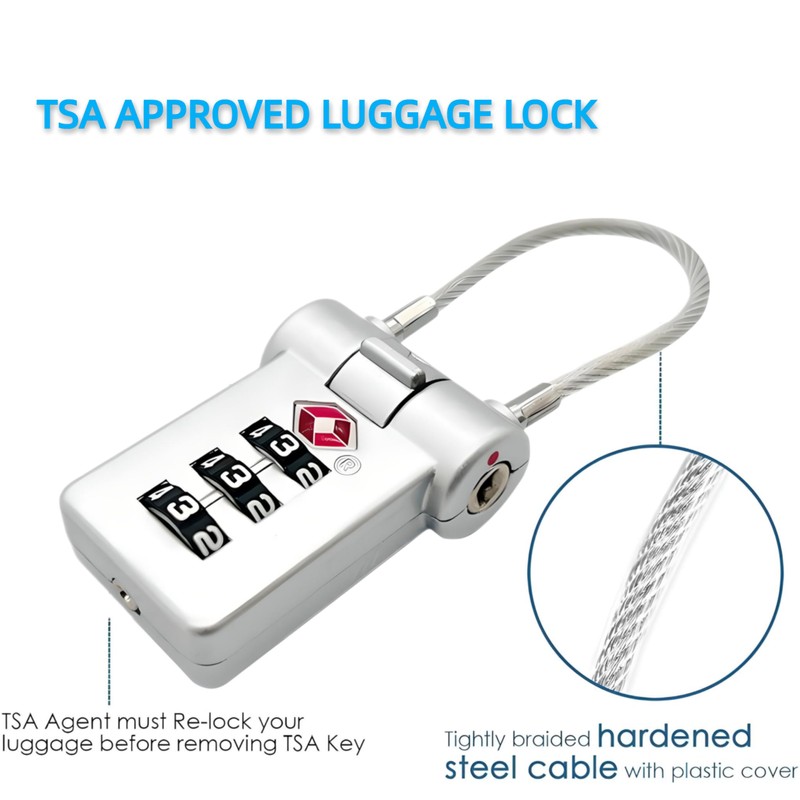 Betron Suitcase Locks TSA Approved Luggage Lock with 3 Digit