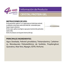 Prosa Tratamiento en Mascara para Pestañas Crystal Protein Gel 18g 2 Piezas  1 Jabón 50gr La Artesanal                                                