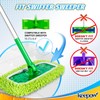 KEEPOW Reusable Microfiber Mop Pads Compatible with Swiffer Sweeper Mop,