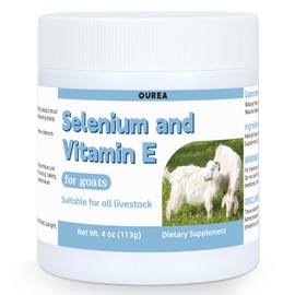 Selenium and Vitamin E Powder for Goats, Selenium for Goat，Suitable for All Livestock，113g Supplement for Livestock, Sheep, Goat and More， – Immune & Muscle Support