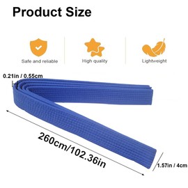 Ruayia Karate Belt Judo Belt Yellow Judo Fabric Martial Arts Belt Thick Martial Arts Karate Cotton Children Taekwondo Belt Aikido Belt Adult - Blue
