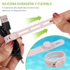 NEARPOW Organizador de Cables Ajustable, Bridas de Silicona Reutilizables y