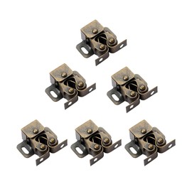 Helonge Cabinet Latch, 6 Pcs Cabinet Door Latches and Catches RV Cabinet Latch for Cupboard, Kitchen and Closet Cabinet-Bronze