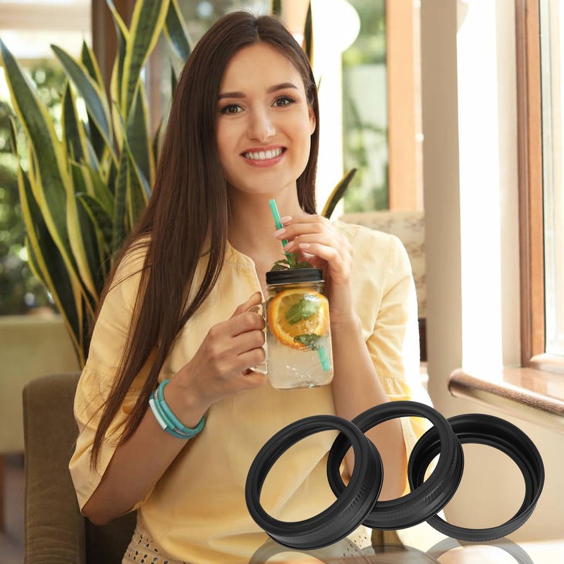24Pcs Regular Mouth Mason Jar Rings, Sealing Rings, Can Lid
