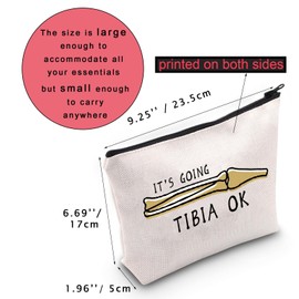 JNIAP OT Appreciation Gift Broken Bone Recovery Cosmetic Bag Get Well Soon Gift Orthopedic Doctor Travel Toiletry Pouch (Ok)