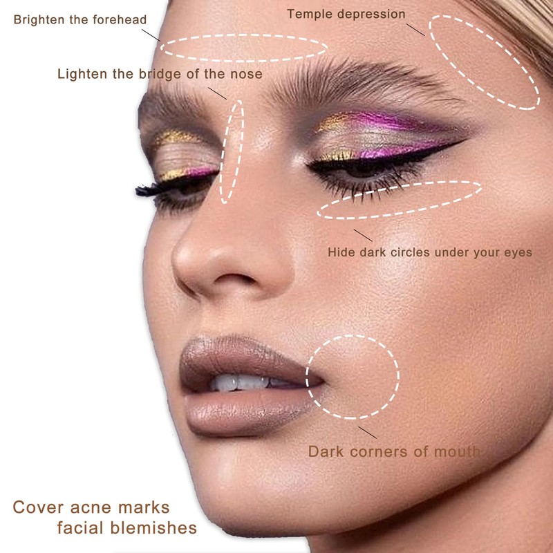 Vodisa Cream Concealer Corrector Correcting Contour Makeup Set under Eye