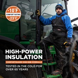 Bib Overalls, Black, Size 38x30-1/2 In.