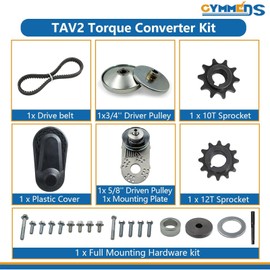 GYMMEDS 30 Series Torque Converter 3/4" Bore Fit for Predator 212cc Engine CVT Clutch 10T #40/41/420 & 12T #35 Chain Replacement Go Kart Mini Bike Manco Comet TAV2 30-75 Drive Belt Pulley Parts Kit.
