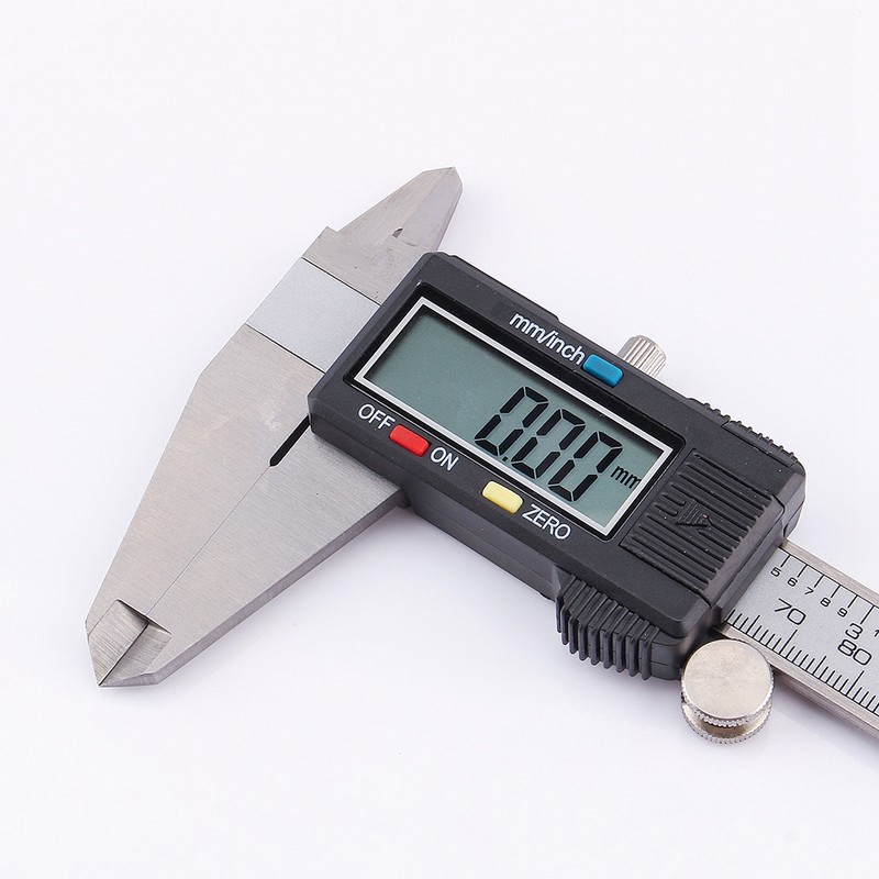 0-200mm LCD Digital Vernier Caliper Stainless Steel Micrometer Electronic Gauge