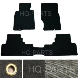 HQ-PARTS New 3 Pieces Black Nylon Carpet Floor Mats Fit For 08-13 Infiniti G37 Coupe