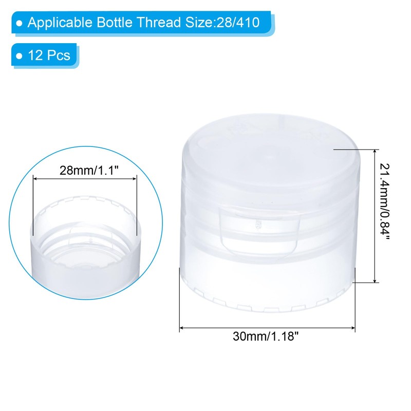 PATIKIL 28/410 Replacement Flip Caps 1.1" Inner Diameter Plastic Reusable