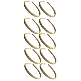 Girls School Uniform Gingham Headband for Girls, Pack of 10, Alice Band Style Hairband (Yellow and White Gingham, One Size)