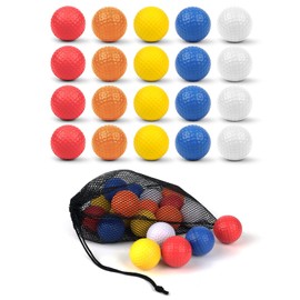 duskeep 20 Pack Foam Golf Practice Balls, 42mm Practice Golf Balls for Backyard, Realistic Feel & Limited Flight, Soft Golf Balls Practice for Indoors/Outdoors, Men Women Kids + Stroge Bag