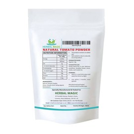 Herbal Magic's Pure&Natural Tomato Powder - Infuse The irresitible Flavours of Tomato to Any Cuisine-Add a Sparkle to Your Soup,Bread Recipes,Tomato sauces, salsas,stews,casseroles -100g(Pack of 1)