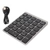 Numeric Keyboard Mini USB Rechargeable Wired 28 Keys Thin Portable