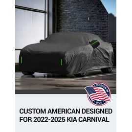 Proadsy 2025 Upgrade Car Cover Custom Fit for Kia Carnival 2022-2025, Waterproof All Weather for Automobiles, Full Exterior Cover Rain Snow Sun Protector Indoor Outdoor Car Cover