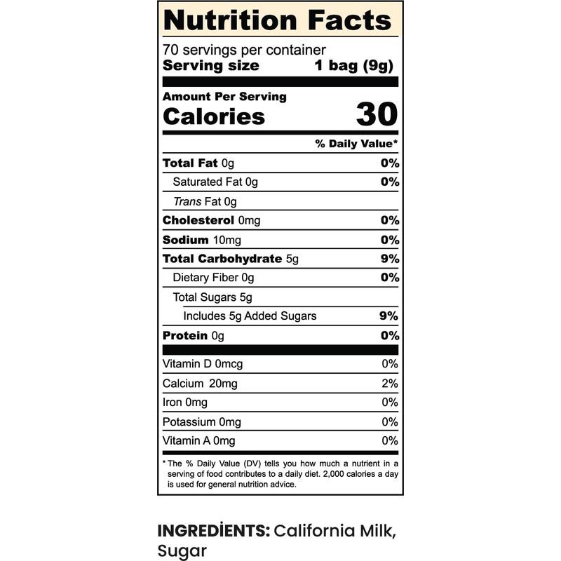 Simply Natural Sweetened Condensed Milk Creamer Single-Serve 9 grams sachet,