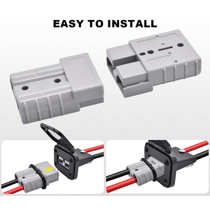 4PCS 50A Anderson Plug 12-6 AWG 12V-36V for Car RV