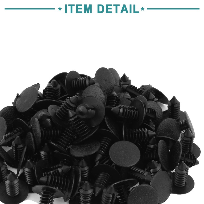 ACROPIX 8mm Universal Plastic Fastener Rivet Clips Bumper Shield Retainer