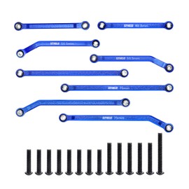 GTHELE High Clearance 4 Links Set Aluminum Linkage for Traxxas 1/18 TRX4M K10 F-150 Upgrade Parts RC Crawler Car (Dark Blue)