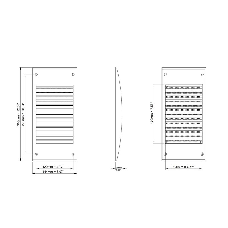 140x300mm / 5.5x12 inch Air Vent Cover - Ventilation Grille
