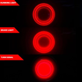 FATECIM 2X Motorcycle 40 LED Bullet Tail Lights Red Turn Signals Running Brake Stop Lights Motorbike Taillights Rear Blinkers Indicators for Bobber Harley Honda Yamaha Suzuki Kawasaki Chopper Chrome