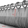 Byour3 - Curtain Tape for Wavy Curtains - White Ruffle