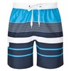 Mareno® Men's Swimming Trunks, Black Check - Striped Blue, size: