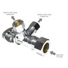 Dual Compression Outlet Angle Stop Valve, Plumbing Fitting, Quarter Turn,