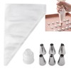 Piping Bag and Nozzles Set with Coupler, 100Pcs Disposable Piping