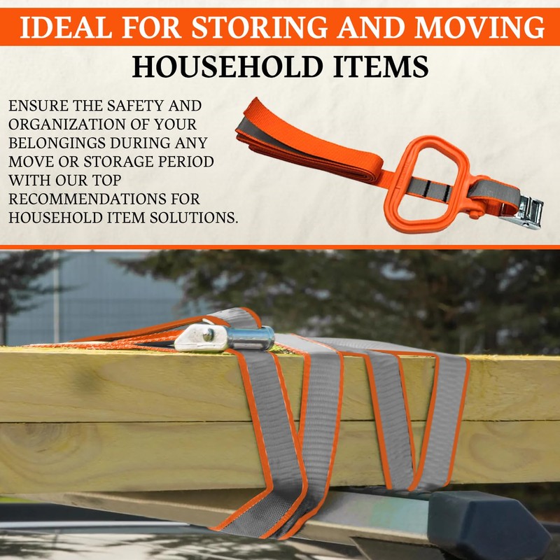 MULTUS Orange Reflective Cambuckle + Handle Moving Cargo Car Truck