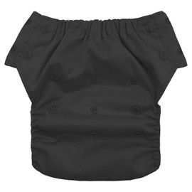 Hybrid Cloth Diaper - Reusable Training Pants, Swim Diaper, Special Needs Briefs, Fits from Baby up to 10 Years (Size 2, Black)