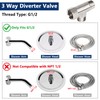 NearMoon Solid Brass G1/2" 3 Way Diverter Valve - Hose