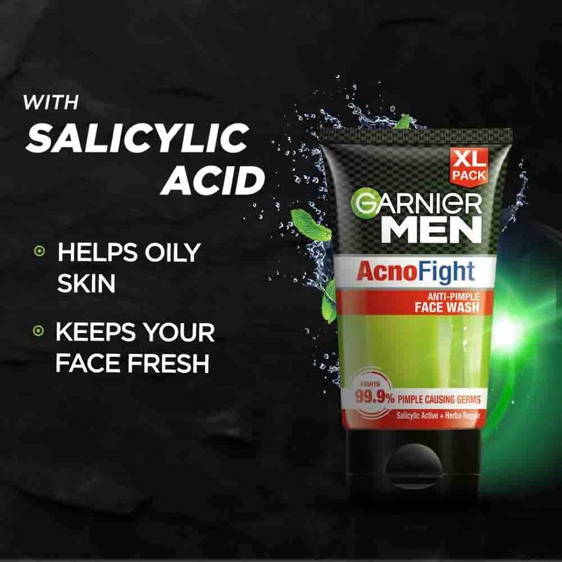 Garnier Acno Fight Face Wash for Men, 100g