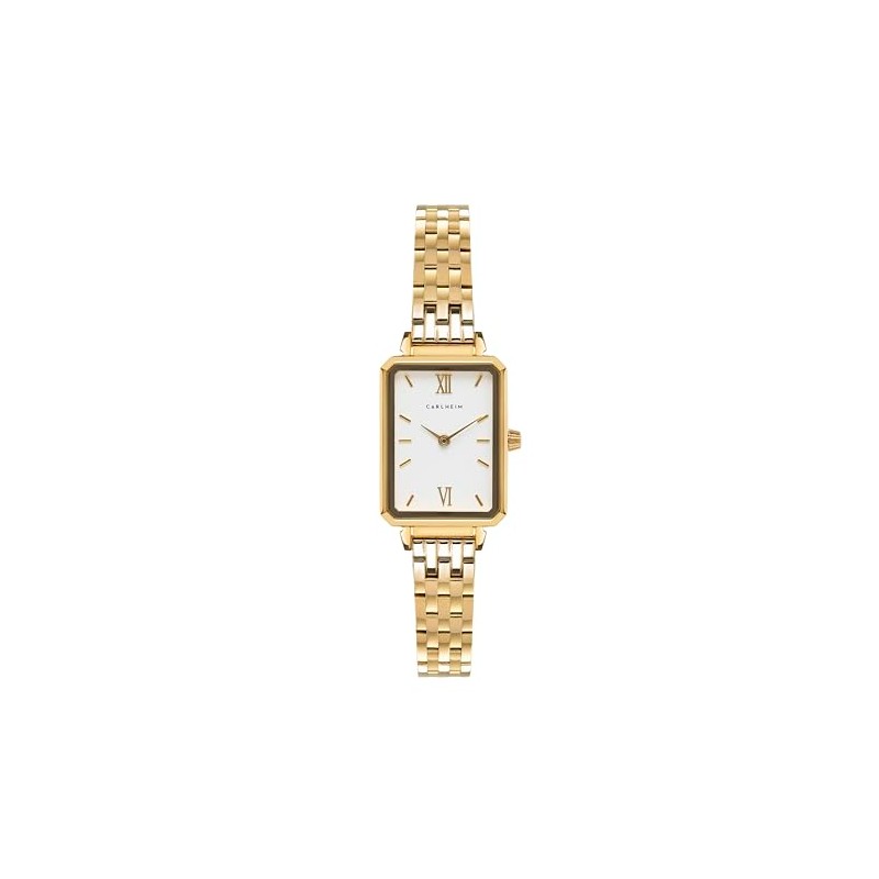 Carlheim Women's Watches Mila Petite Square 2620, White, gold, Classic