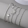 5 Pcs Gold Butterfly Bracelets for Women Adjustable Butterfly Bangle