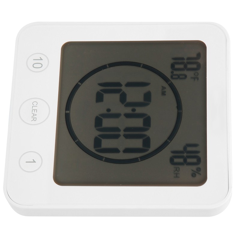 Digital Display Thermometer White Outdoor Garden Waterproof Temperature Meter with
