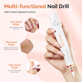 modelones Wireless Nail Cutter 13 in 1 Cutter for Gel Nails 22000 rpm, Manicure and Pedicure Set, LED Light, Nail File for Gel Nails, Acrylic Nails, Nail Shapes, Removal of Callus Manicure Set