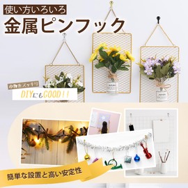 Thumbtacks Gypsum Board Hooks, 20 Pieces, Pin Hooks, Walls, Scratch Resistant, Inconspicuous, Metal Nail Hooks, Push Pins, Inconspicuous, Load Capacity: Approx. 11.0 lbs (5 kg), Alloy, Wall Hanging