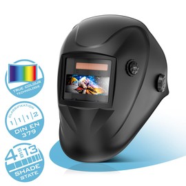 STAHLWERK STAHLWERK Automatik-Schwei?helm WORKER 3-in-1 Schwei?erhelm | Schwei?schild | Schwei?maske mit True-Colour-Echtfarbwiedergabe, automatischer Abdunkelung DIN 4 bis DIN 13 und Optischer Klasse 1/1/1/2