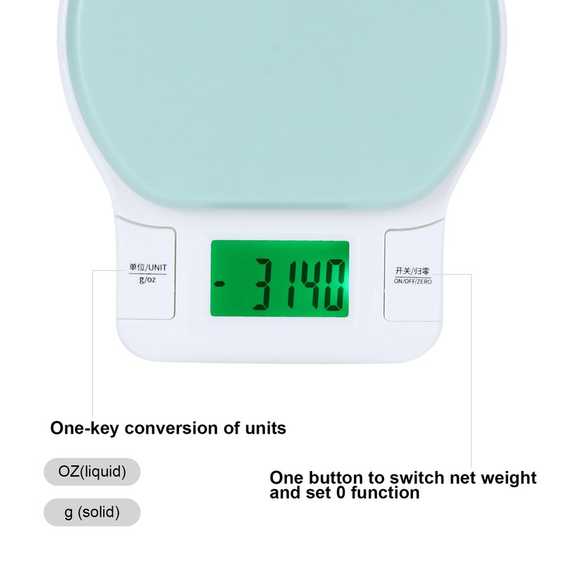 Kitchen Electronic Scale Portable LCD Display Food Weighing Measurement Scale