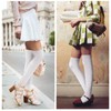 YUWJOOWEE 2 Pairs of Women's Knee Stockings, White Overknee Stockings,