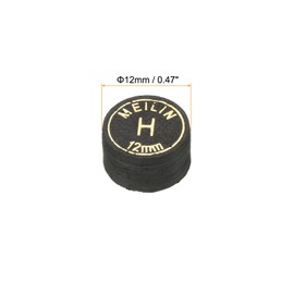 PATIKIL 12mm Pool Cue Tips, 4 Pack Hard Multiple Layer Pool Billiard Cue Tips Laminated Glue-on Snooker Stick Tip Billiard Accessories, Black