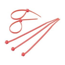 TRUSCO(トラスコ) カラーケーブルタイ 赤 4.6×203mm 最大結束Φ52 標準型 TRCVR-200R