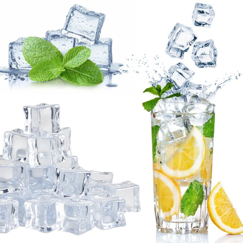 LPAMABA Pack of 120 20 mm Plastic Ice Cubes Plastic