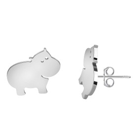 Hippo Lover Gift Hippo Jewelry Hippos Stud Earrings Hippo Stuff for Girl (Hip-pos Earring)