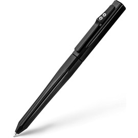 TIMULTI Titanium Ballpoint Pen, Stylish, Multi-functional Metallic Pen, High Quality, Gift, Easy to Write (Titanium, Black/Retractable)
