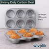 wivplik Nonstick jumbo Muffin Pans 6 Cups，2 Pack Extra Large